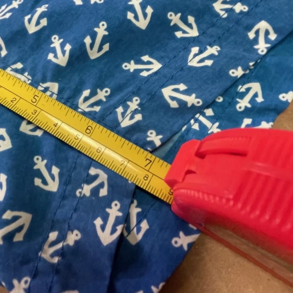 J. Crew Men's Nautical Swim trunks size‎ 34 Anchor Allover Print